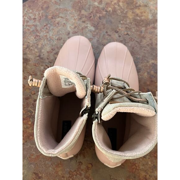 Womens pink sperry duck boots size 10 - Picture 6 of 10